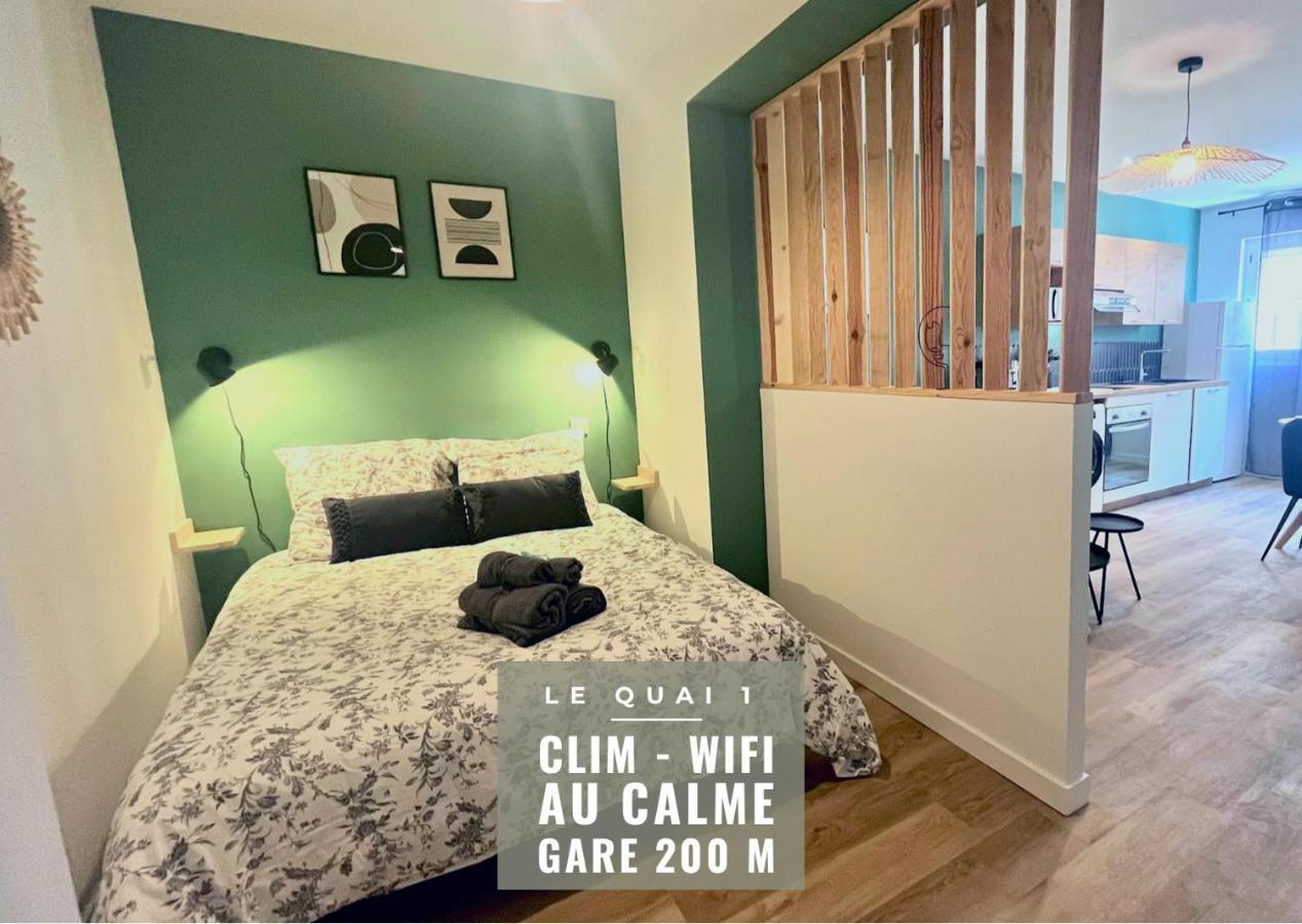 Le Quai 1 - Spacieux Studio Neuf Calme - Clim - Wifi - Gare A 200M Agen Eksteriør billede